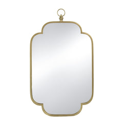 19.7" x 36" Champagne Gold Decorative Wall Mirror with Notched Edges