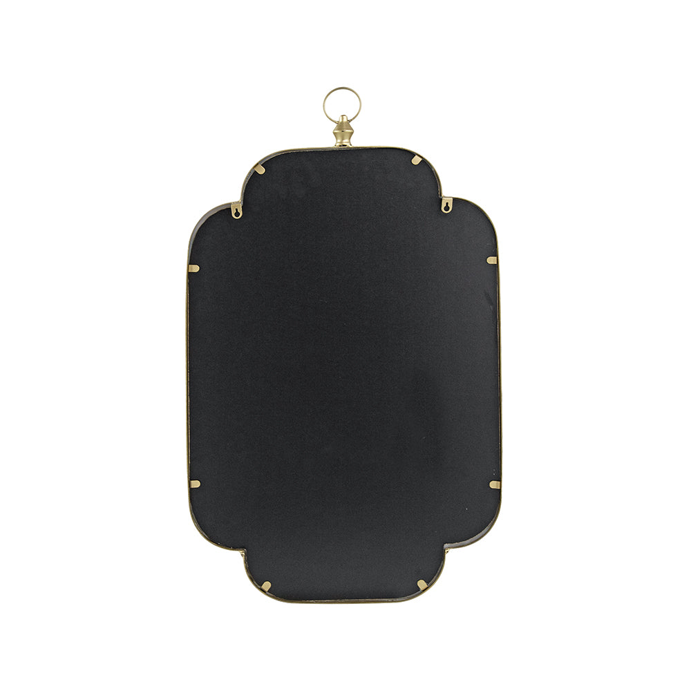 19.7" x 36" Champagne Gold Decorative Wall Mirror with Notched Edges