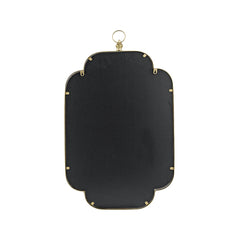 19.7" x 36" Champagne Gold Decorative Wall Mirror with Notched Edges