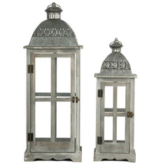 Wooden Candle Lantern Decorative, Hurricane Lantern Holder Decor for Indoor Outdoor, Home Garden Wedding