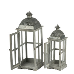 Wooden Candle Lantern Decorative, Hurricane Lantern Holder Decor for Indoor Outdoor, Home Garden Wedding