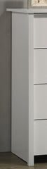 Celeste 32"W White 4-Drawer Chest with Silver Handles