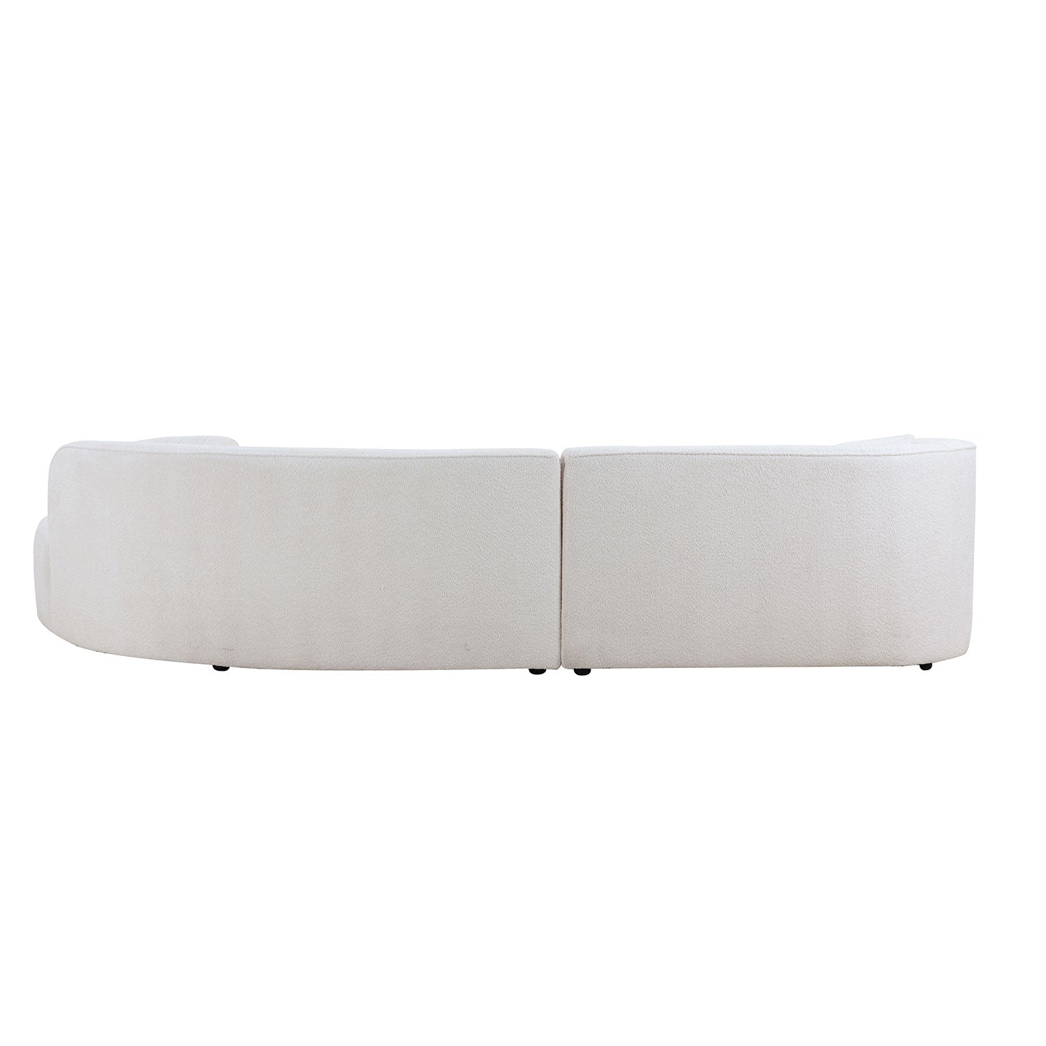 Luxury Modern Style Living Room Upholstery Curved Sofa with Chaise 2-Piece Set, Left Hand Facing Sectional,  Boucle Couch, White(Same Sku:W876S00303)
