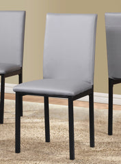 Citico 5-Piece Metal Dinette Set with Laminated Off-white Faux Marble Top, 4 Gray Chairs