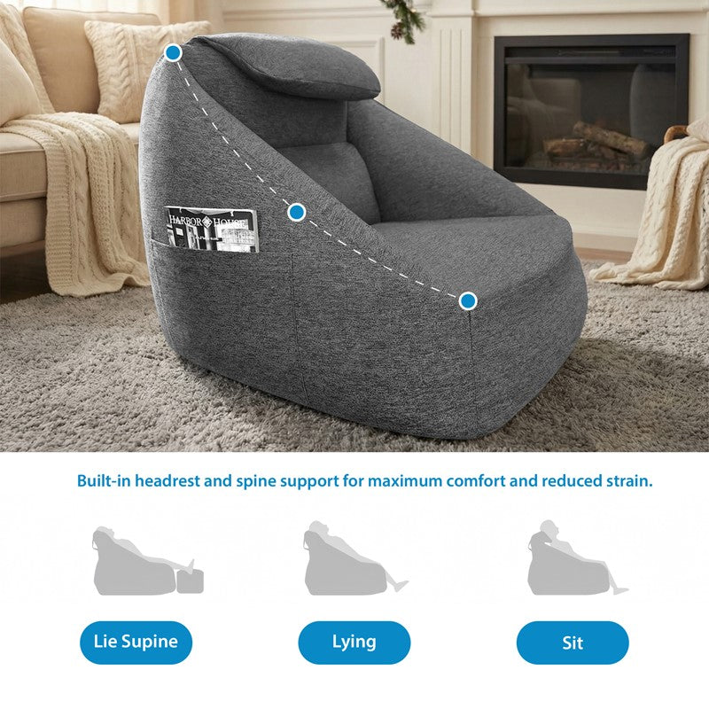 One Size Cloud ergonomic couch,Charcoal