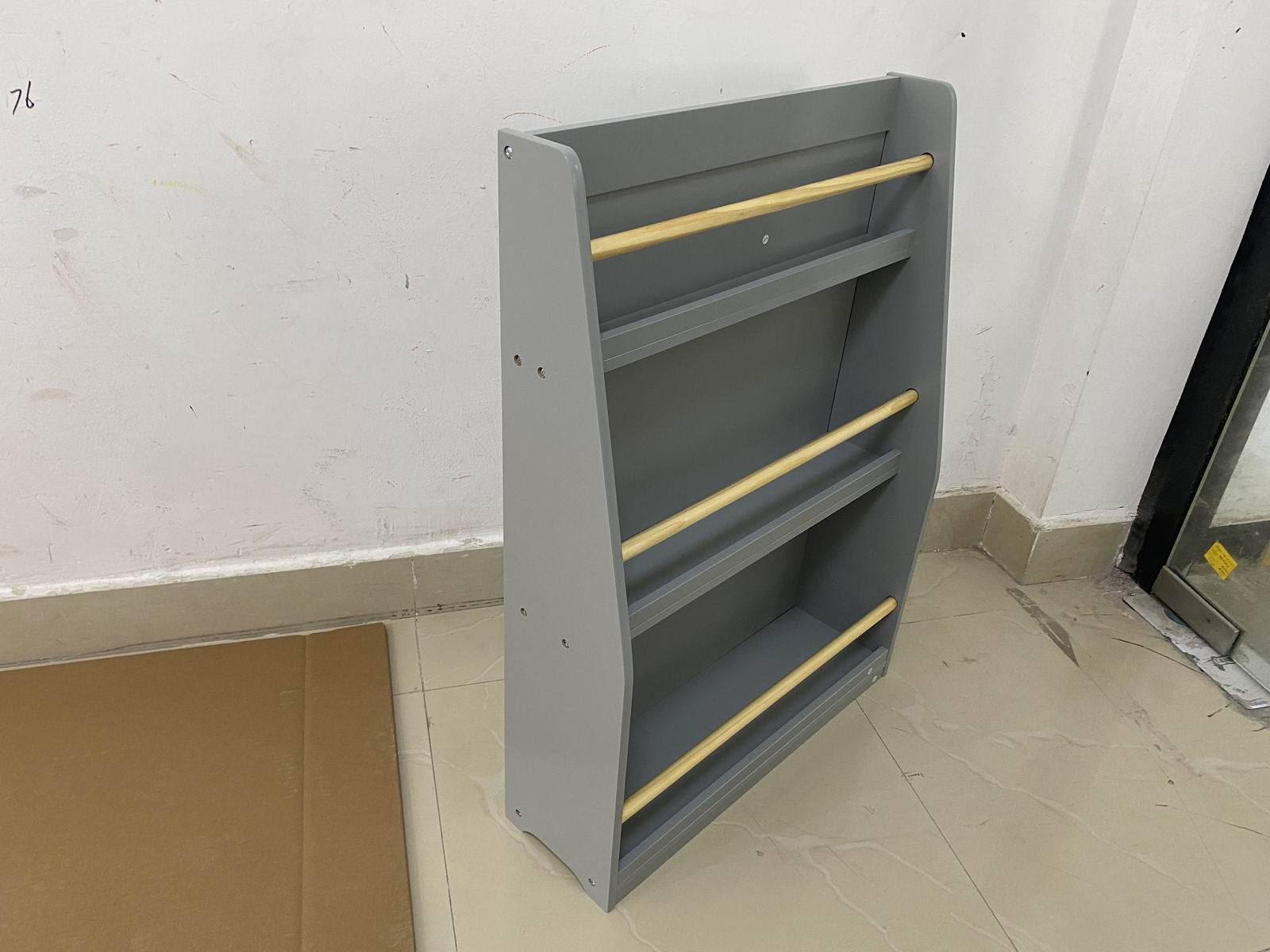 3 Tier Kids Book Shelf,Kids Book Rack, Helps Keep Bedrooms, Playrooms, and Classrooms Organized, Gray