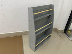 3 Tier Kids Book Shelf,Kids Book Rack, Helps Keep Bedrooms, Playrooms, and Classrooms Organized, Gray