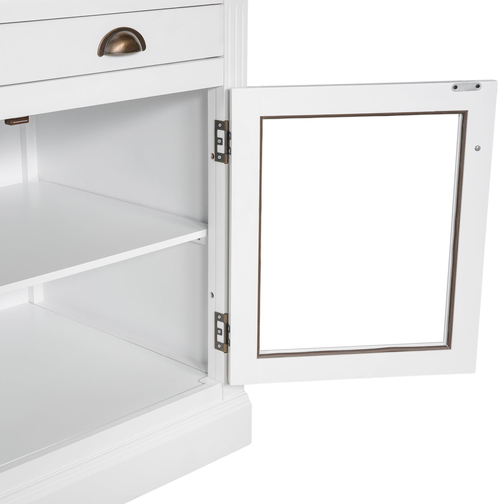 83.4"Tall Bookshelf Suite with LED Lighting, Modern Bookcases with Glass Doors and Drawers,2-Piece Set Storage Bookcase Suite with Open Shelves for Living Room,Home Office,White