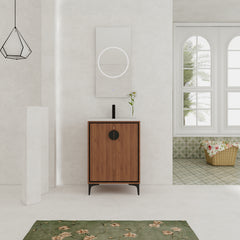 24'' Bathroom Vanity with Top Sink, Modern Bathroom Storage Cabinet with 2 Soft Closing Doors, Single Sink Bathroom Vanity