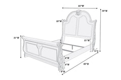 Traditional Style 1pc Queen Size Bed Panel Headboard And Footboard Brown Finish Bedroom Furniture
