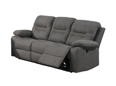 1pc Power Reclining Sofa Built In USB Port Pillow Arms Supportive Headrest Slate Blue Finish Primary Living Room Furniture