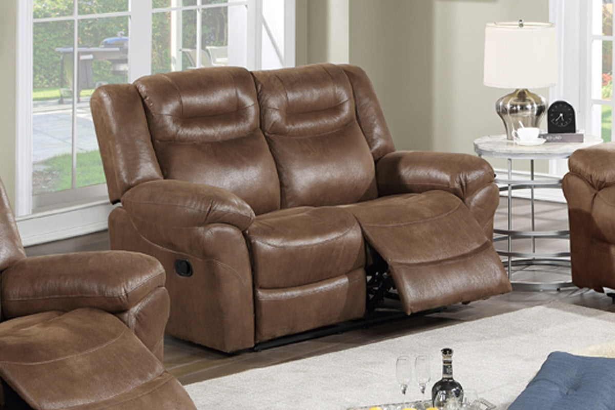 Modern Style 1pc Power Reclining Loveseat Built In USB Port Fully Upholstered Pillow Arms And Headrest Brown Finish Primary Living Room Furniture
