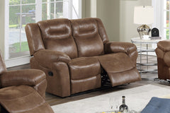 Modern Style 1pc Power Reclining Loveseat Built In USB Port Fully Upholstered Pillow Arms And Headrest Brown Finish Primary Living Room Furniture