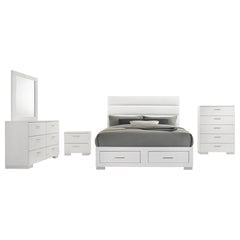Dulcey White 5-piece Eastern King Bedroom Set