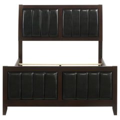 Cappuccino and Black Tufted Full Panel Bed