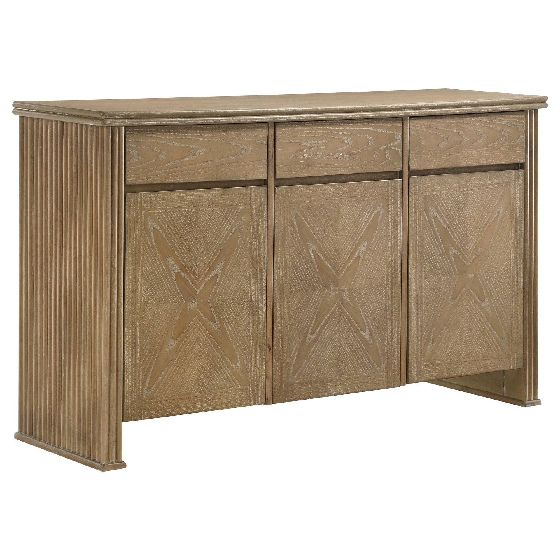 Dreydon Light Brown 3-door Sideboard Server