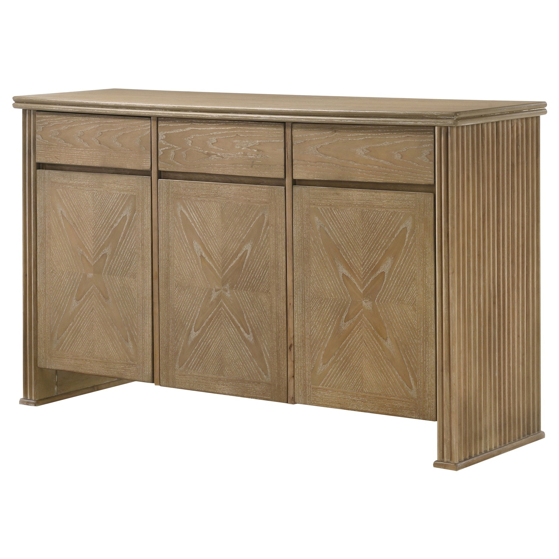 Dreydon Light Brown 3-door Sideboard Server