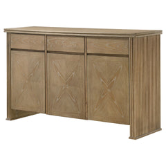Dreydon Light Brown 3-door Sideboard Server