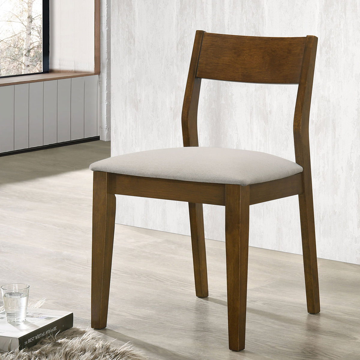 Warren Dark Brown Upholstered Dining Chair (Set of 2)