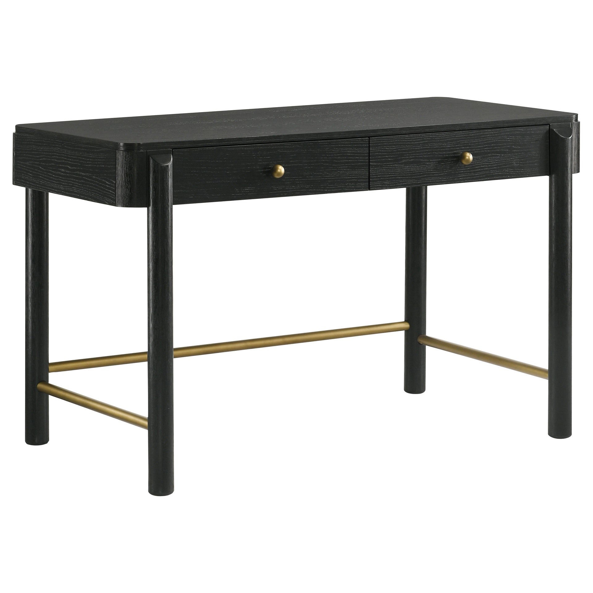 Anser Black 2-drawer Vanity Desk Makeup Table