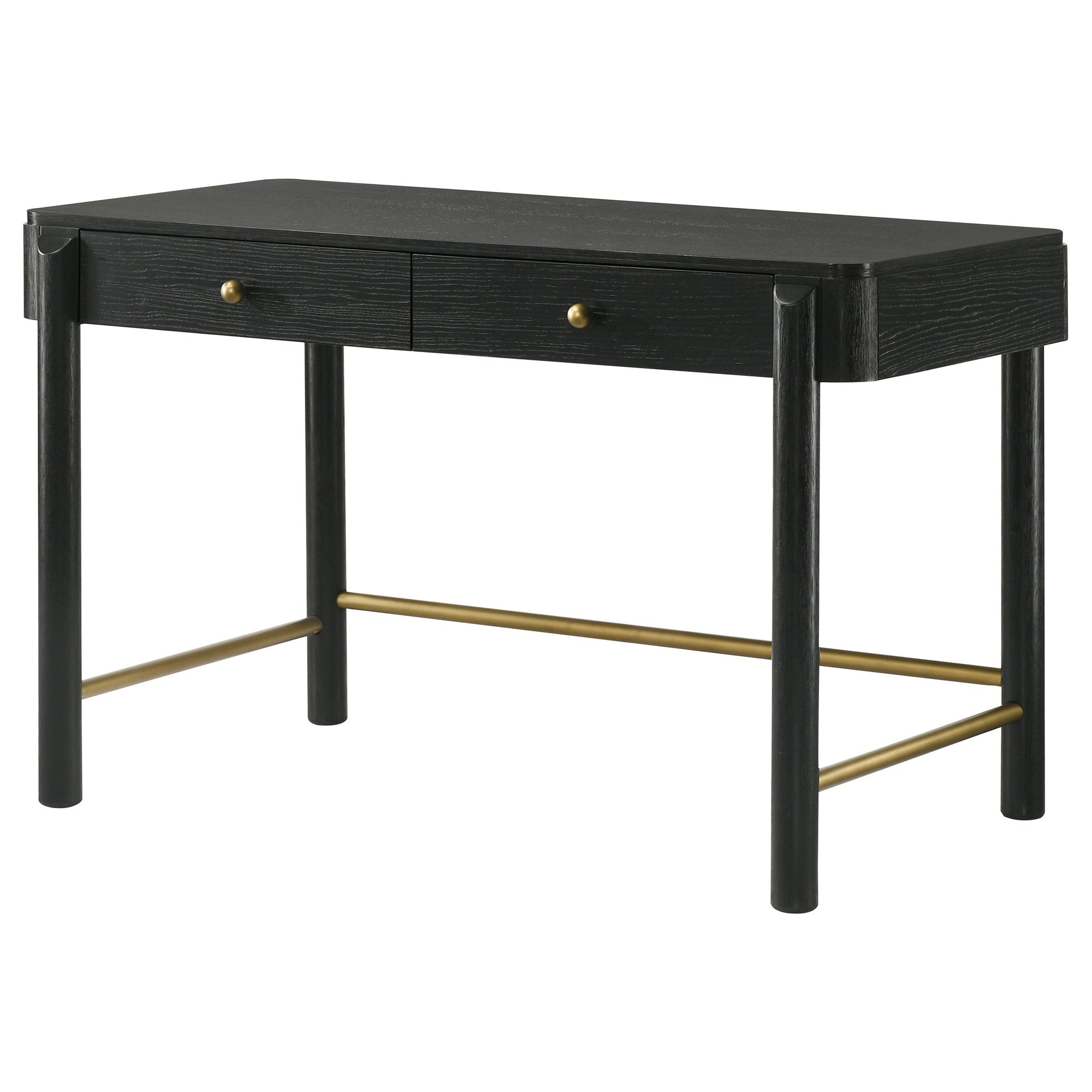 Anser Black 2-drawer Vanity Desk Makeup Table