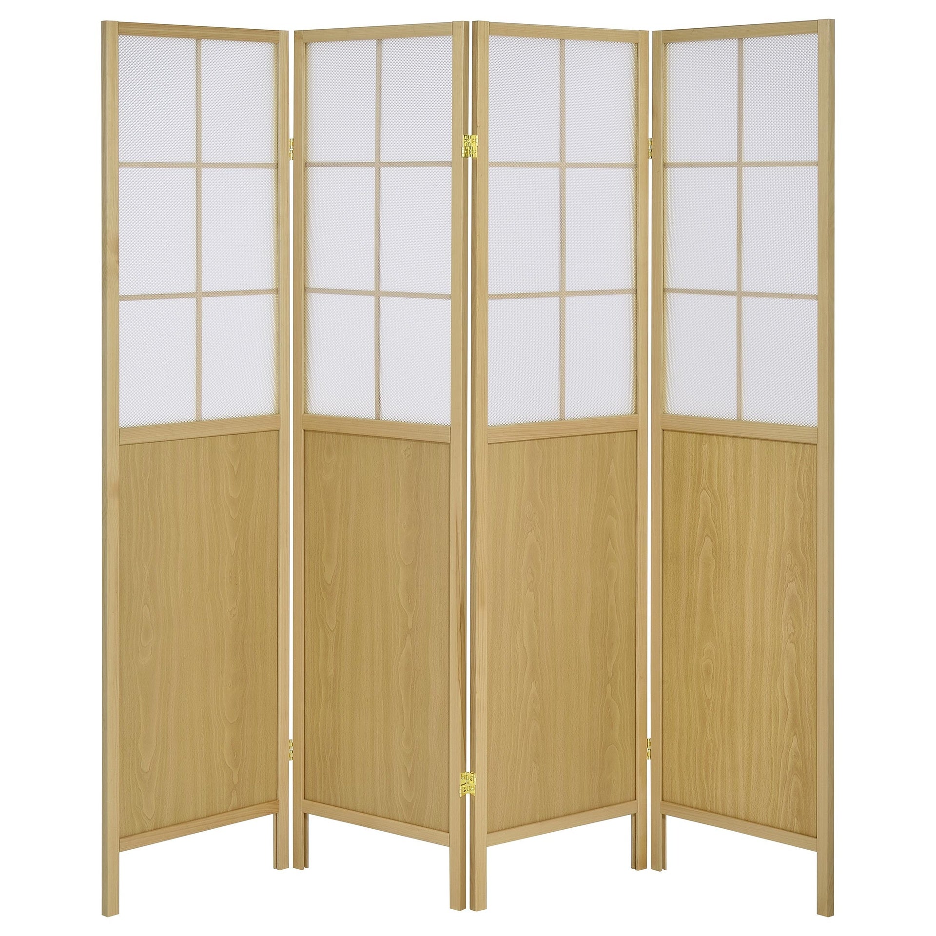 Gabby Natural 4-Panel Room Divider Folding Shoji Screen