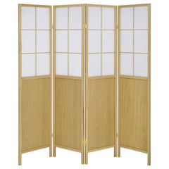 Gabby Natural 4-Panel Room Divider Folding Shoji Screen