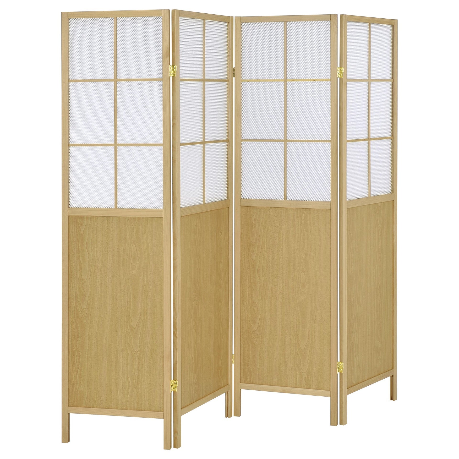Gabby Natural 4-Panel Room Divider Folding Shoji Screen
