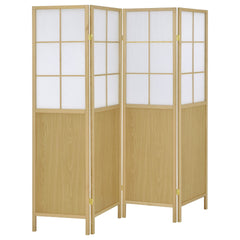 Gabby Natural 4-Panel Room Divider Folding Shoji Screen