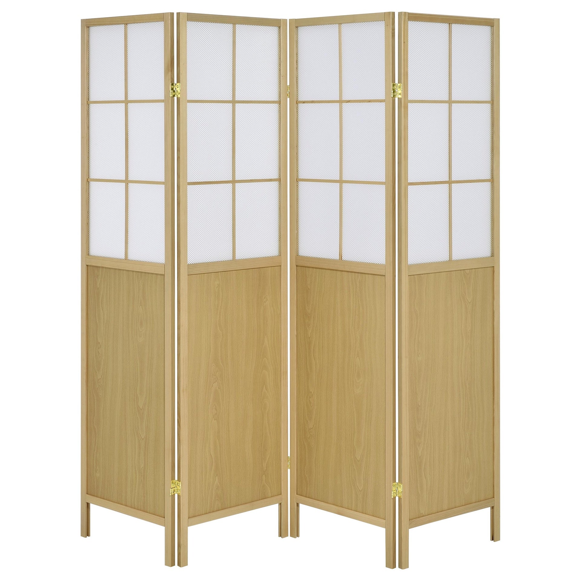 Gabby Natural 4-Panel Room Divider Folding Shoji Screen