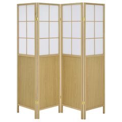 Gabby Natural 4-Panel Room Divider Folding Shoji Screen