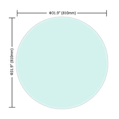 32" Inch Round Tempered Glass Table Top Clear Glass 1/2" Inch Thick Beveled Polished Edge (Old Sku:W126560360)