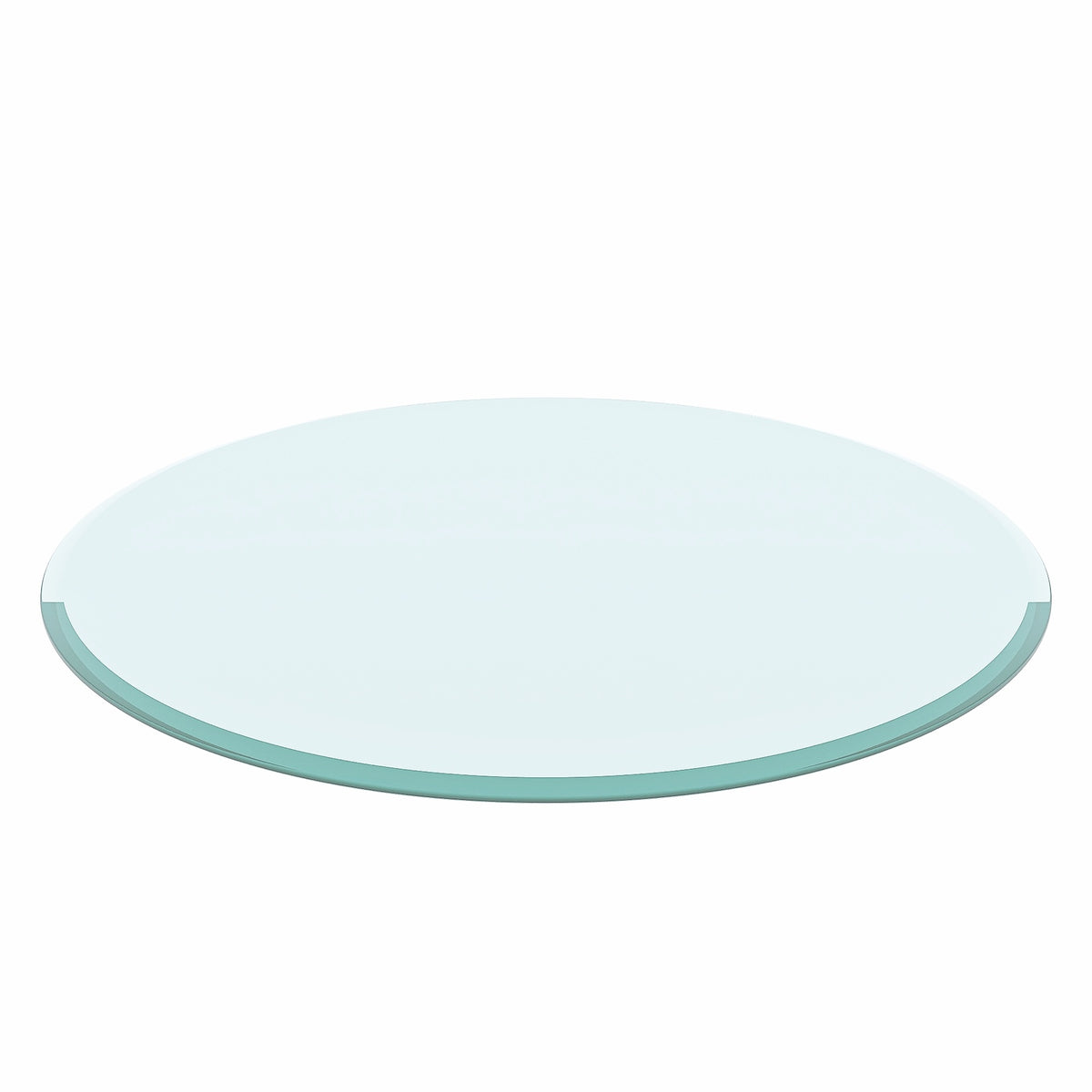32" Inch Round Tempered Glass Table Top Clear Glass 1/2" Inch Thick Beveled Polished Edge (Old Sku:W126560360)