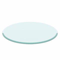 32" Inch Round Tempered Glass Table Top Clear Glass 1/2" Inch Thick Beveled Polished Edge (Old Sku:W126560360)