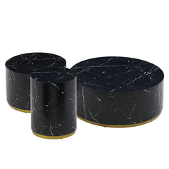 15.75inch Round Sidetable for Living Room Fully Assembled Black