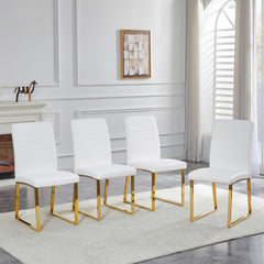4-Pack - Heavy-duty chairs set: 2.1" thick cushion, iron frame, perfect for home or office. Classic colors, great value