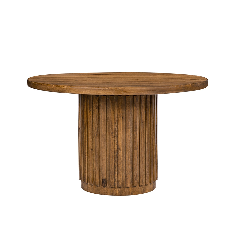 D47x30" Wooden Pedestal Dining Table, Brown