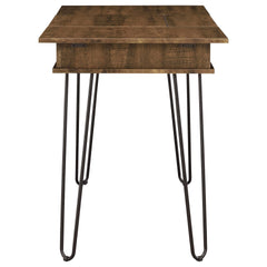 Rustic Amber Writing Desk with 4 Hidden Storages