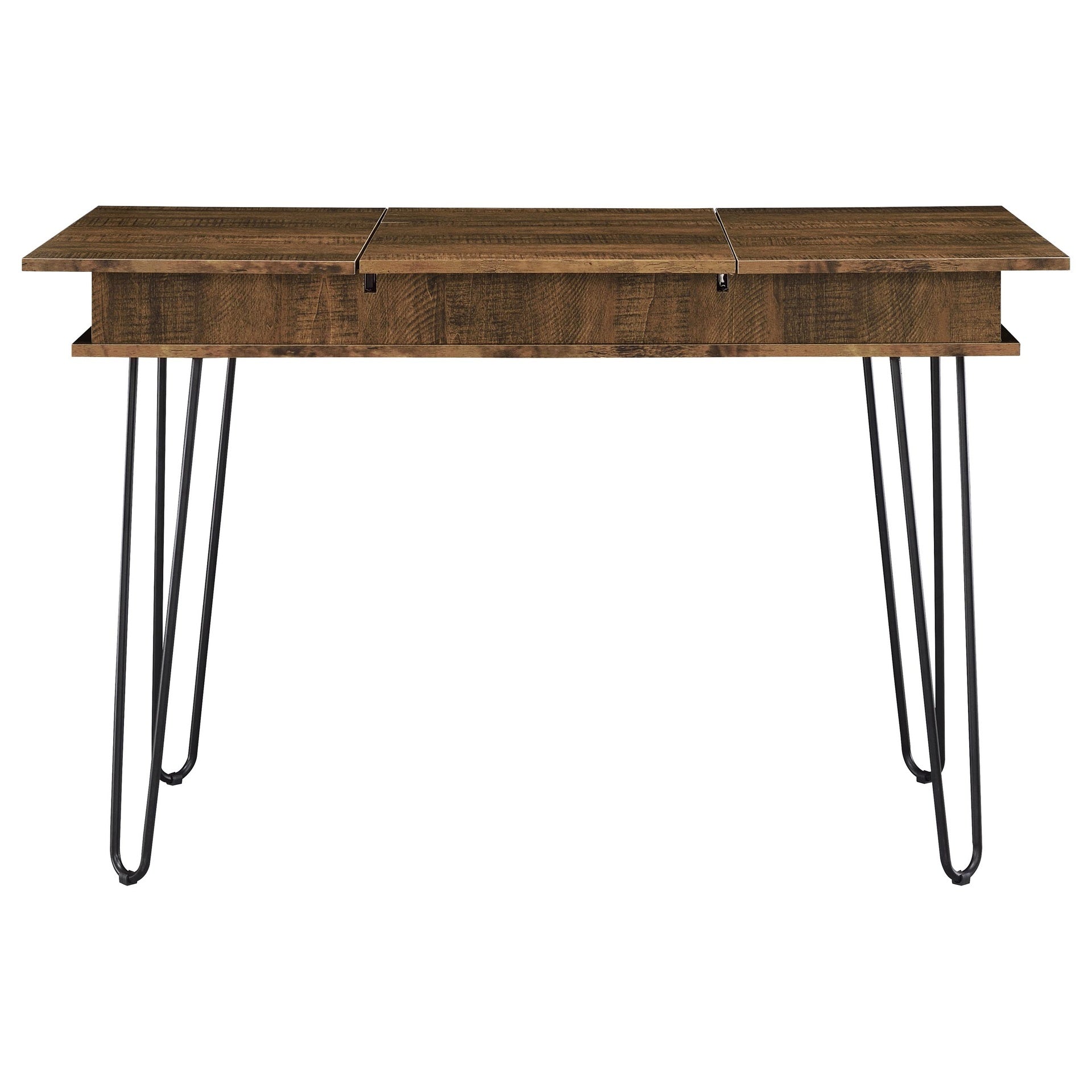 Rustic Amber Writing Desk with 4 Hidden Storages