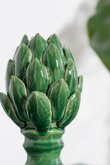 4x4x7.5" Helsa Blooming Artichoke Accent, Small-Green