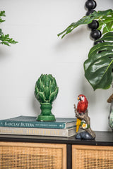 4x4x7.5" Helsa Blooming Artichoke Accent, Small-Green