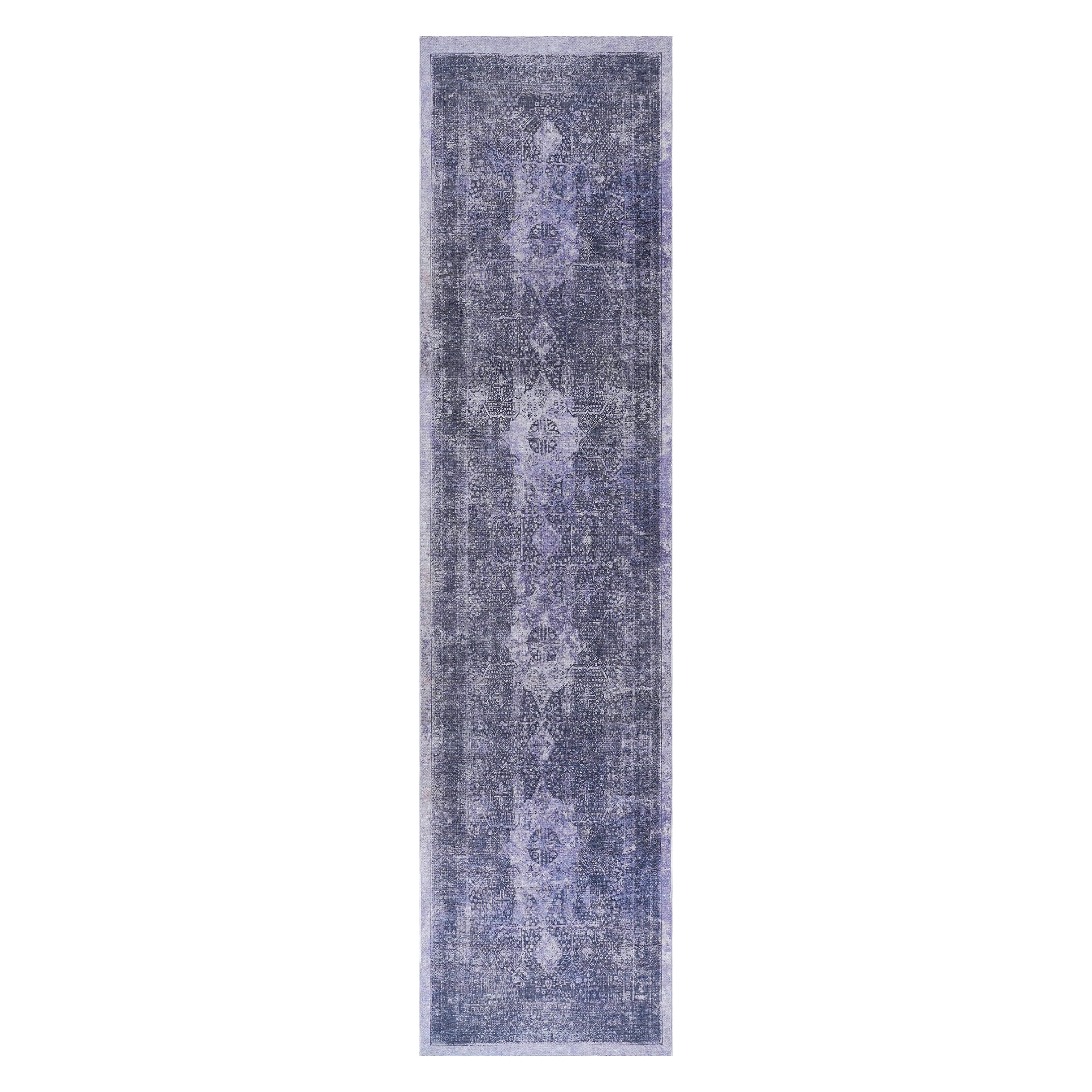 MAVAL Anthracite Washable Rug 2'6'' x 10' Runner Rug (Anthracite, 2'6'' x 10')