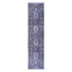 MAVAL Anthracite Washable Rug 2'6'' x 10' Runner Rug (Anthracite, 2'6'' x 10')