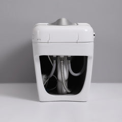 Smart Toilet Bidet Combo with Foot Sensor Open Cover/Seat, Self-Cleaning Nozzle, LED Display, Three Level Heated Seat/Airflow, Night Light, Knob Control, Soft Close, Auto Flush, with Remote Control