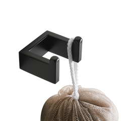 Simple Double Towel Hook, SUS304 Stainless Steel Bath Towel Holder, Bathroom Double Robe Hook, Hand Towel Hanger Wall Mount, Blackened
