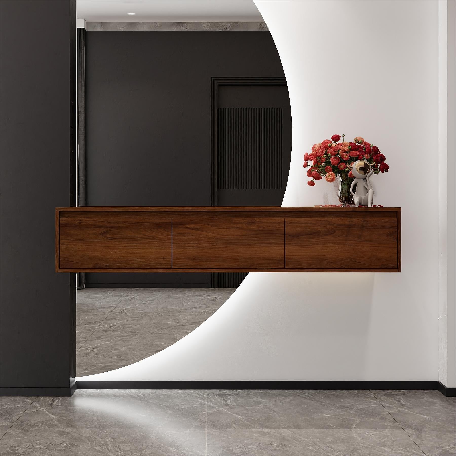 60" Bathroom Cabinet,Soft Close Drawer,Float Mounting Design (Only Vanity, Without Sink)