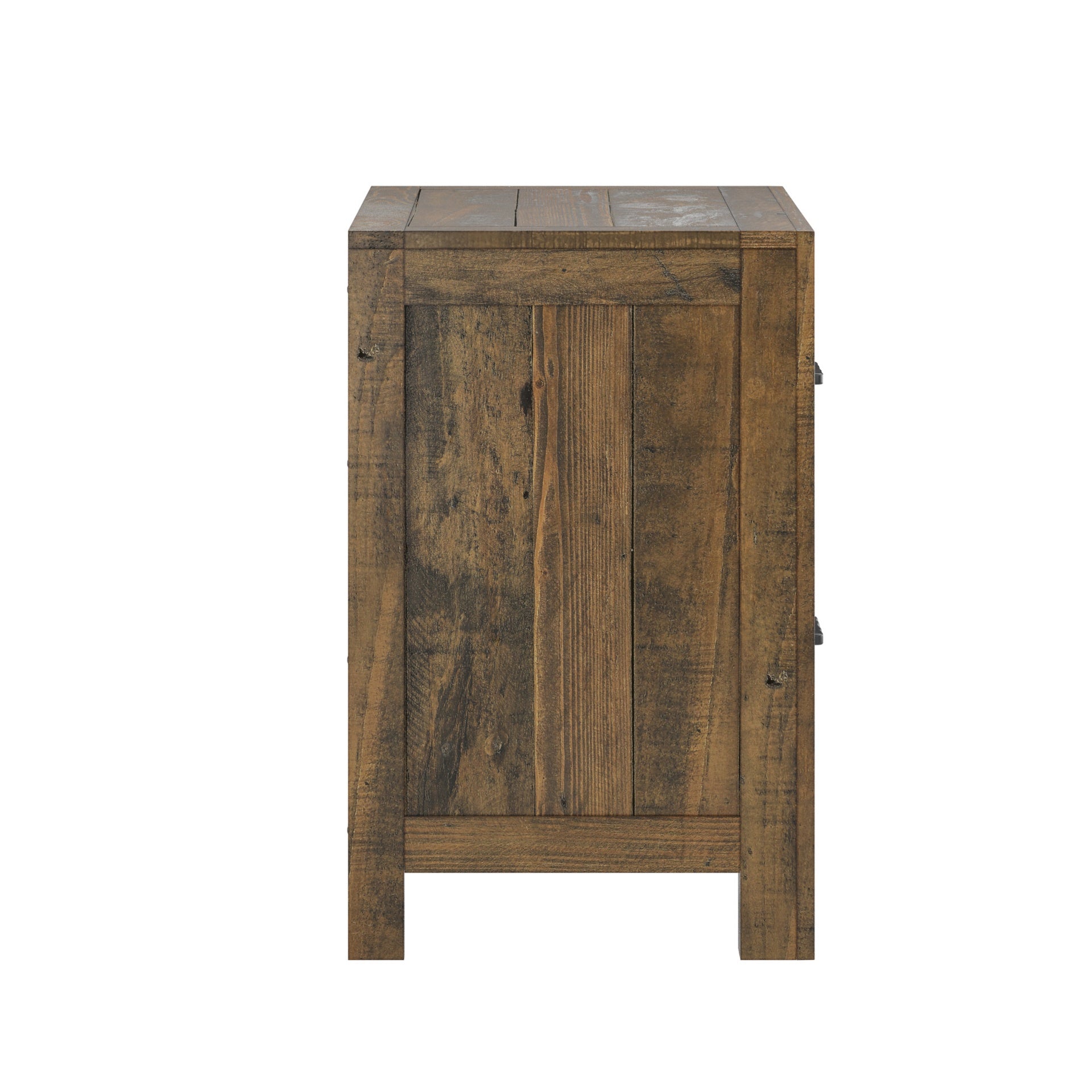 Brown 2-Drawer Nightstand