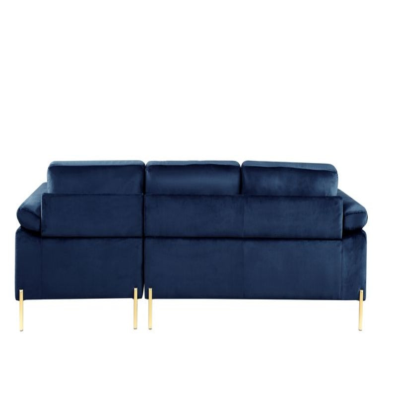 Coastal Blue Velvet Sofa