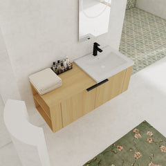 48 "Bathroom Vanity Sink Combo for big Space,Modern Bathroom Cabinet Cabinet combination, Bathroom Sink Cabinet Set, Oak