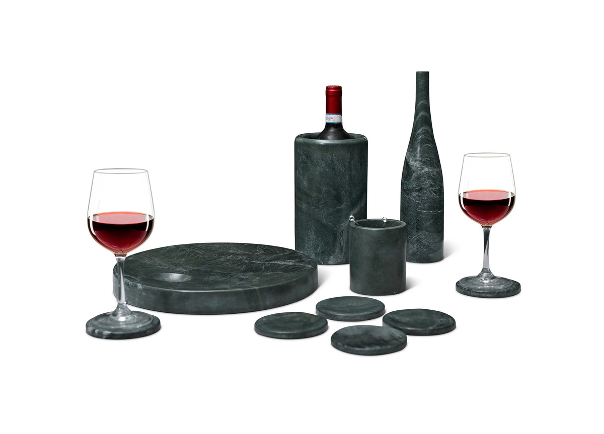 Green natural marble dining room accessories set, natural stone, luxury 10 pcs set, genuine marble, real marble